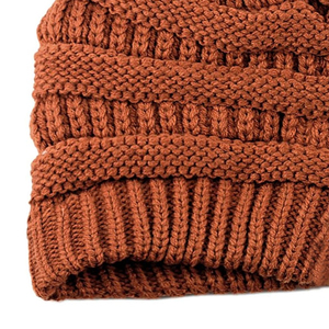 Gorro Unisex de Acrílico, Color Sólido, Tejido Acanalado, Gorro de Invierno de Estilo Casual para Adultos, Circunferencia de Cabeza de 56-58 cm - Product Image 6