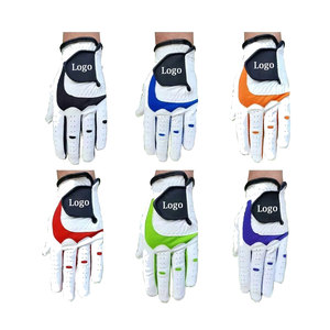 Gants de golf pour hommes en cuir véritable Cabretta de haute qualité, protection UV, poignées antidérapantes, sangle de poignet réglable, logo personnalisé, couleurs unies - Product Image 6