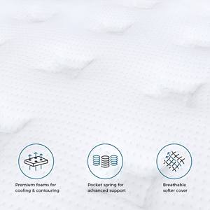 Matelas Eurp Top Spring 10 pouces, matelas hybride à ressorts ensachés, 5 zones, ressorts ensachés individuels, respectueux de l'environnement - Product Image 4