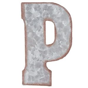 Décoration murale en métal galvanisé rustique, lettre M, style industriel, argenté, alphabet vintage, pour mariage, maison, bureau - Product Image 4