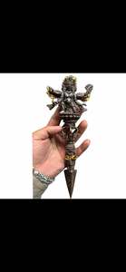Antique Magical <b>Dart</b> Phurba Sculpture-Buddhism Theme Metal Casting Technique Embossing Printing - Product Image 3