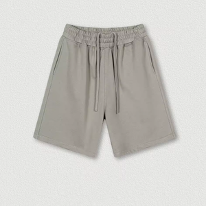 Pantalones Cortos Bermuda para Hombre, Color Sólido, con Cordón, Cintura Media, Algodón Transpirable, Pantalones Cortos Casuales de Verano para Gimnasio, Bordados - Product Image 5