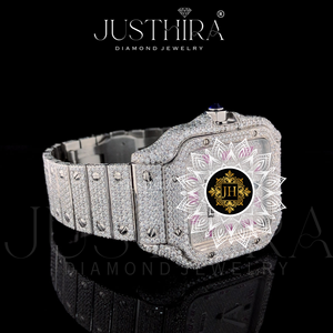 Best Quality Mossinate Stainless Steel <b>Watch</b> with <b>Diamonds</b> White and Silver Luxury Timepiece for Fashion Forward Individuals - Product Image 2