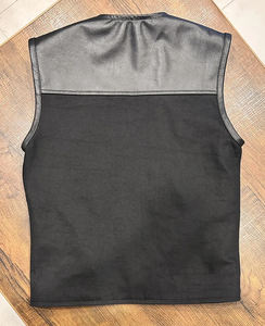 Veste de motard en denim premium, design entièrement personnalisé et cuir noir véritable, coupe raffinée, veste en cuir pour moto pour tous les motards - Product Image 2