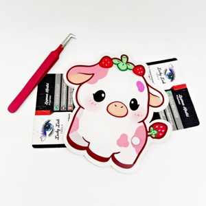 แผ่นอะคริลิคใส่ขนตาปลอมลายดอกไม้ลายวัวน่ารัก ปรับแต่งได้ สำหรับต่อขนตาแบบมืออาชีพ ใช้งานได้ยาวนาน - Product Image 2