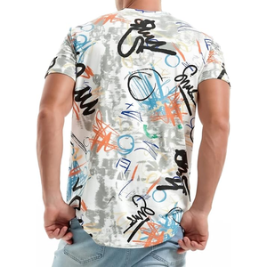 Camiseta de manga corta con estampado hipster hip hop para hombre |   Camiseta informal con estampado gráfico para un estilo urbano y moderno - Product Image 6