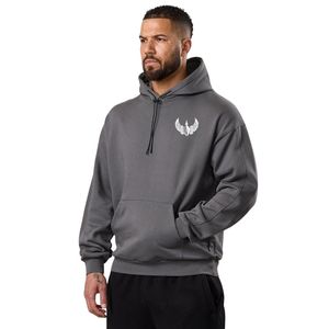 <b>Mens</b> Charcoal <b>Grey</b> Pullover Hoodie Casual Lightweight <b>Sweatshirt</b> Long Sleeve Athletic Gymwear Fashion Hoodie - Product Image 1