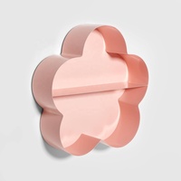 Étagère murale en métal rose en forme de fleur, moderne et durable, avec design détachable pour la décoration du salon, vente en gros