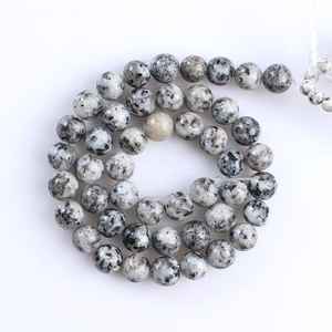 Cuentas Sueltas de Granito Sésamo Natural, Lisas, Multicolores, de Excelente Calidad para la Fabricación de Joyas, Pulseras, Collares y Abalorios DIY - Product Image 2