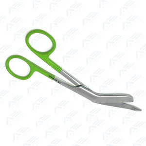 กรรไกรตัดผ้าพันแผลแบบโค้ง Lister Trauma สำหรับแพทย์ ใบมีดหยัก 1 ใบ ตัดพลาสเตอร์ด้วยมือ ทำจากสแตนเลส - Product Image 4