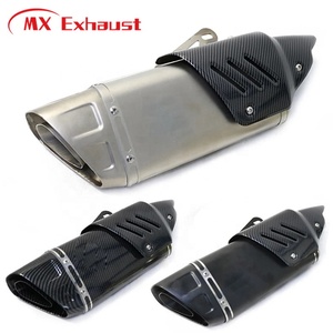 Silenciador de escape de motocicleta de fibra de carbono de excelente calidad de suministro directo de fábrica 51mm para Punta de tubo silencioso de bicicleta de Cross - Product Image 1