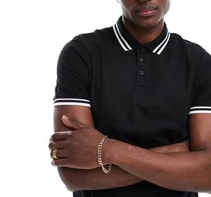Chemises pour hommes 100% coton, logo brodé, manches courtes, polos unis pour hommes, tailles grandes pour hommes - Product Image 3