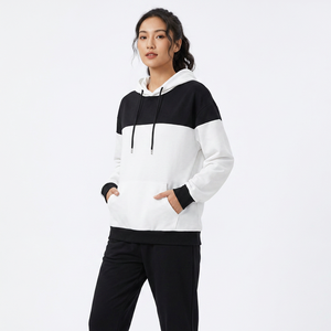 Ensemble de survêtement unisexe à capuche, manches longues, coupe ample, respirant, en polyester, pour l'automne, décontracté, avec poches latérales - Product Image 5