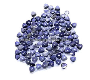 พลอยไอโอไลต์สีน้ำเงินธรรมชาติทรงสามเหลี่ยมแบนขนาด 8 มม. ได้รับการรับรองจาก IGI คุณภาพสูง ของแท้ ขายส่งจำนวนมาก - Product Image 2