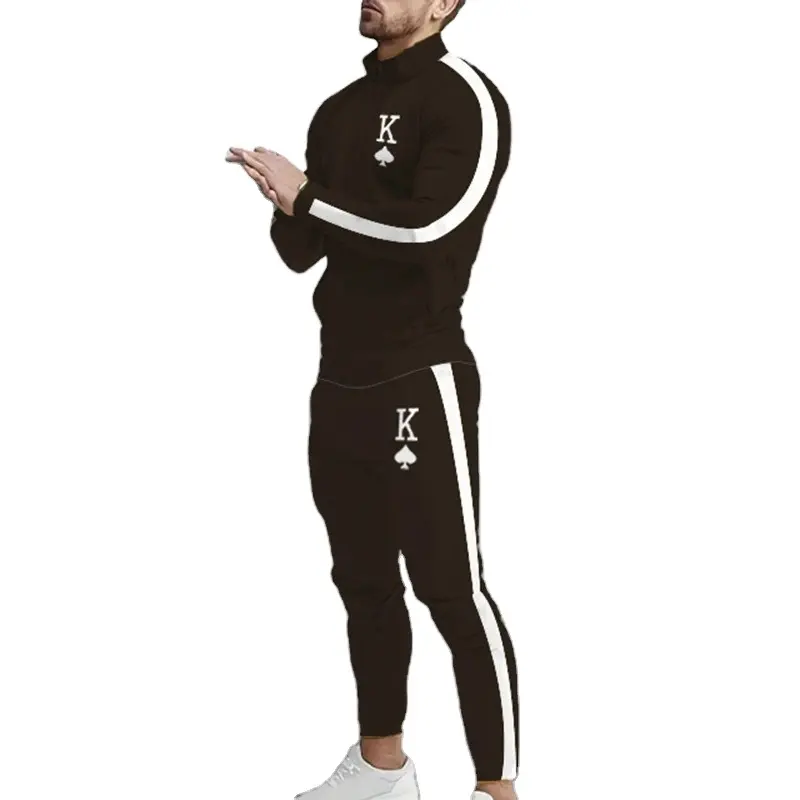 Men's Tracksuit Jacket Cotton Top and Trousers Bruce Lee Style Badminton Uniform Running Clothes