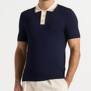Polo pour homme, tissu doux, manches courtes, col classique, décontracté, pour l'été, les sports de plein air, le quotidien, kaki, élégant - Product Image 2