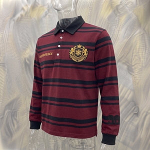 เสื้อโปโลแขนยาวลายทางสำหรับผู้ชาย ปักโลโก้ ทรงปกติ ผ้าฝ้ายสำหรับทุกฤดูกาล - Product Image 4
