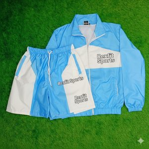 Rexfit Sports Mens Outdoor Nylon Windbreaker <b>Reflective</b> <b>Jacket</b> and Shorts Summer Set Tracksuit Set Wholesale - Product Image 5