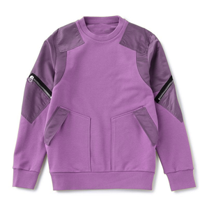 เสื้อสเวตเชิ้ตคอกลม แขนยาว สีพื้น ผ้าถัก คอตตอน ยูนิเซ็กส์ สไตล์ลำลอง ใส่ได้ทุกโอกาส ทรงปกติ มีกระเป๋า - Product Image 3