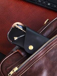 Custom Genuine Leather Glasses Cover Soft Cowhide Pouch Luxury Slim Handmade Reading Spectacles <b>Case</b> Holder LGC-0083 - Product Image 3