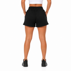 Shorts de Invierno Personalizados para Mujer, Cintura Alta Elástica con Cordón, Forro Polar, Bolsillos Laterales, Ropa Deportiva Informal, Tonos Ricos - Product Image 2
