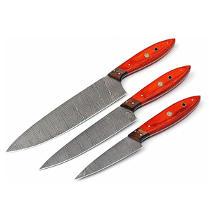 Luxury Damascus Steel <b>Kitchen</b> Knife Set With Fine Pattern And User Friendly Handling For <b>Kitchen</b> Work - Product Image 5