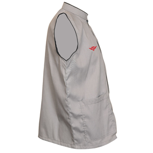 Chaleco sin Mangas de Lona Gris para Hombre de Tactus Industries, Cuello Alto, Cierre de Cremallera, Bolsillos Delanteros, Color Sólido, Ropa Exterior Informal de Secado Rápido - Product Image 2