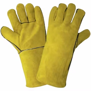 Gants de sécurité industriels en cuir de vachette, résistants à la chaleur et aux étincelles, pour la lutte contre les incendies, le barbecue, la soudure, pour la protection des mains - Product Image 5