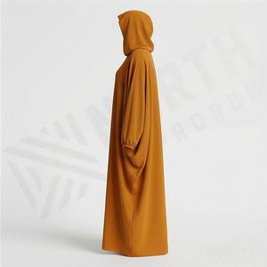 2025 OEM Kimono Outwear Abaya High Stretch Soft Thicker Polyester Fabric Muslim Women V Neck Long Sleeve Party Ramadan Wedding - Product Image 3