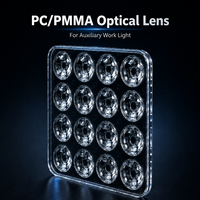 Lentille optique asphérique en PMMA OEM ODM pour éclairage de travail IP68 pour véhicules tout-terrain, bateaux, camions, remorques, SUV, VTT