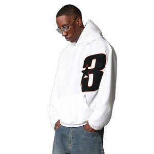 Sudadera con Capucha para Hombre de Alta Calidad, Personalizada, con Bordado Chenille, Cierre de Cremallera, Corte Regular, 100% Algodón, Invierno, Lisa, Teñida - Product Image 1