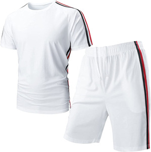 Ensemble Homme Automne 2026 Brodé Uni Assorti T-shirt et Short Tenue Respirante en Coton Deux Pièces Coupe Décontractée Vêtement Décontracté - Product Image 5