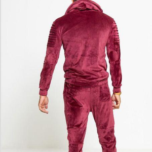Premium <b>Men</b> <b>Velvet</b> Track Suit Soft Velour Hooded <b>Jacket</b> Pants Set Wholesale Luxury Two Piece Modern Casual <b>Velvet</b> Track Suit - Product Image 3