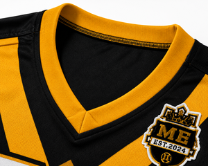 American Football Jersey Men's Black Gold <b>Player</b> Name V-Neck Short Sleeve Moisture-Wicking Breathable Polyester Shoulder Strap - Product Image 4