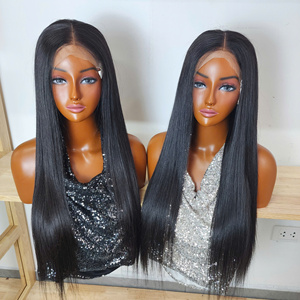 Nouvelle perruque magnifique de 30 pouces avec closure 5x5, cheveux humains vietnamiens 100% naturels, soyeux et raides, densité 180, couleur naturelle - Product Image 1
