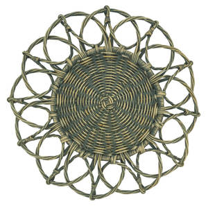 Juego de 4 manteles individuales redondos de ratán natural, manteles tejidos para muebles de baño - Product Image 3