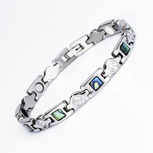 Pulsera de cadena de eslabones chapada en oro de 10K clásica con diseño geométrico de piedra natural, unisex, ideal para regalo, fiestas y uso diario. - Product Image 2