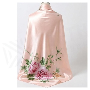 NORTH APPROACH Women's Square Silk Scarf Floral Print Elegant Multi-Functional Fashion Accessory All Seasons - Product Image 2
