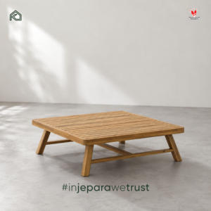Luxury Solid Teak Wood <b>Foldable</b> Waterproof Outdoor Coffee <b>Table</b> Modern Farmhouse <b>Garden</b> Patio Resort Villa Hotel Furniture - Product Image 6