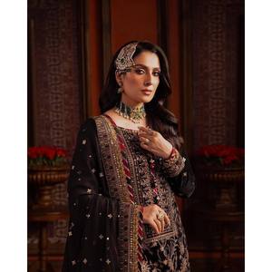 Conjunto superior e inferior de mujer de diseñador con Dupatta para ropa de fiesta - Product Image 2