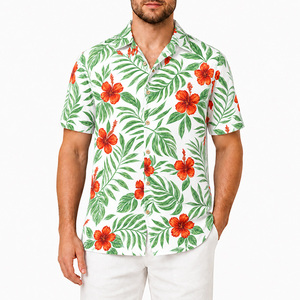 Chemise de plage pour homme en tissu sergé écologique à séchage rapide, imprimée avec un logo personnalisé de haute qualité, nouvelle mode, douce et confortable - Product Image 5