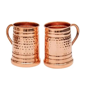 แก้วทองแดงแท้ขายดี พร้อมหูจับทองเหลือง ขัดเงาอย่างสวยงาม ดีต่อสุขภาพ เหมาะสำหรับใช้ในบ้าน - Product Image 1