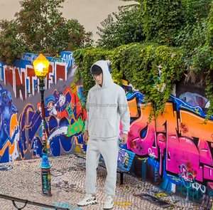 Conjunto de Sudadera con Capucha y Pantalones Deportivos de Algodón y Poliéster Baratos al por Mayor, Personalizables, Holgados, Unisex - Product Image 2