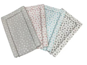 Funda de algodón para cambiador con estampado de estrellas para la superficie de cambio de pañales del bebé, suave y fácil de limpiar - Product Image 1