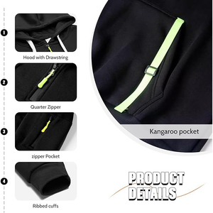 Sudadera con Capucha Abierta por Debajo para Hombre, Corte Holgado, Sin Puños, para Gimnasio, Entrenamiento, Running, Ropa Casual Urbana - Product Image 4
