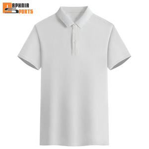 Vente en gros de chemises de golf pour hommes à manches courtes, en coton 100% tricoté uni, anti-plis, taille américaine, avec logo OEM - Product Image 4