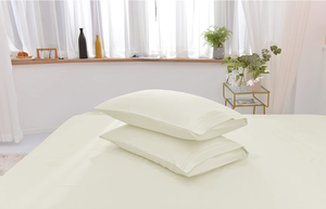 5 Star Hotel Bedding Set 4 Pcs Solid 300TC Pure <b>King</b> <b>Size</b> Flat Fitted <b>Sheets</b> Sets - Product Image 3