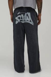 Pantalones Deportivos Personalizados al por Mayor para Hombre, Pantalones Deportivos Casuales de Felpa de Algodón con Estampado DTF, Fabricación OEM ODM con Logotipo Personalizado - Product Image 2