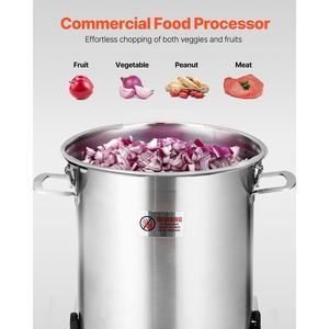Robot da Cucina da 19 Quarti in Acciaio Inossidabile con Lama a Curva a S e Raschietto per Verdure - Product Image 2