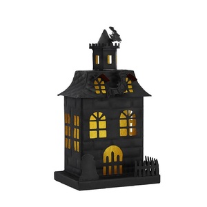 Portavelas de metal galvanizado rústico de alta tendencia, linterna vintage de zinc para velas de té, para mesa de Navidad - Product Image 4